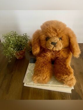 Vintage 1982 GUND Plush Floppy Puppy Dog Cinnamon Brown Stuffed Toy 15” RARE